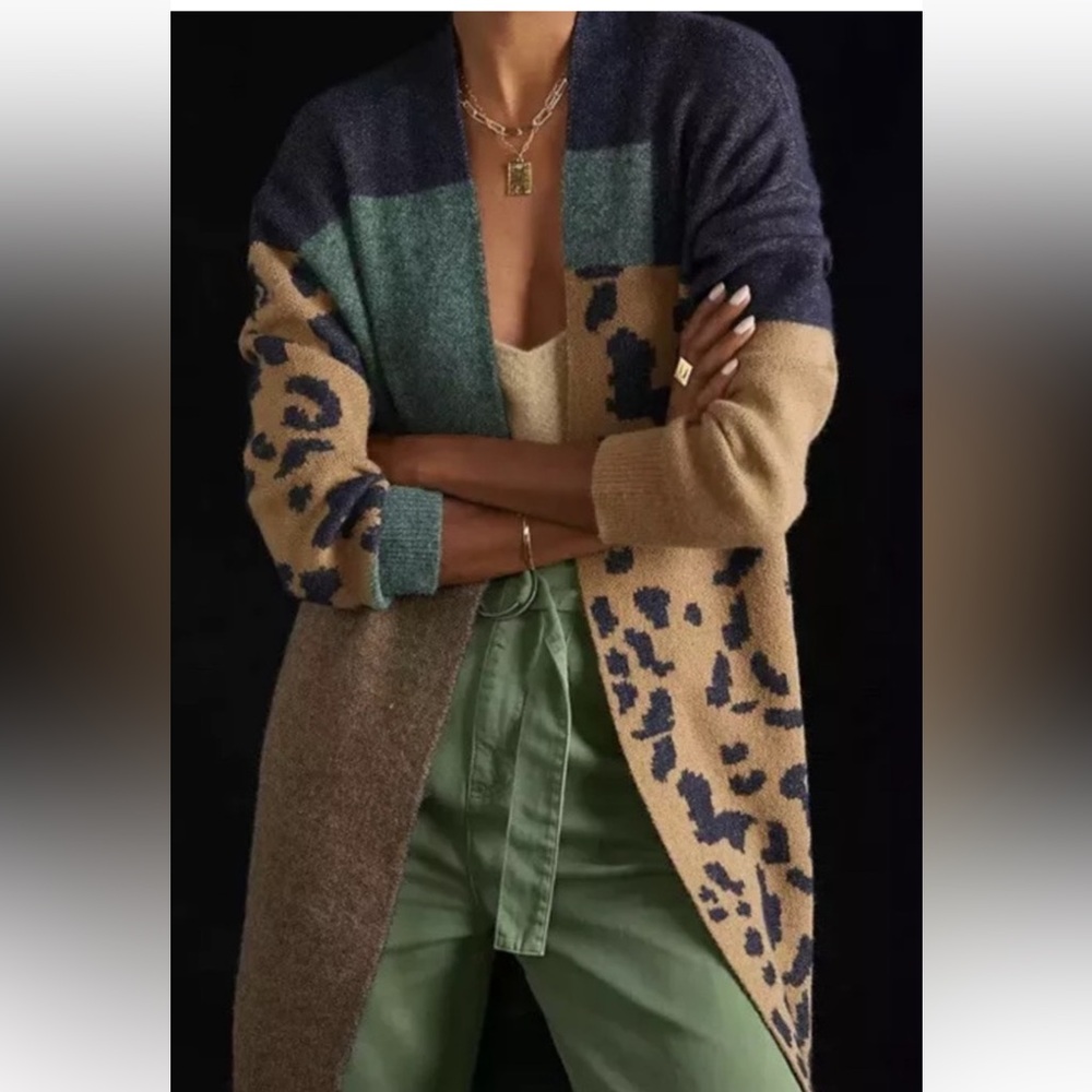 NWOT Pilcro by Anthropologie color blocked duster cardigan